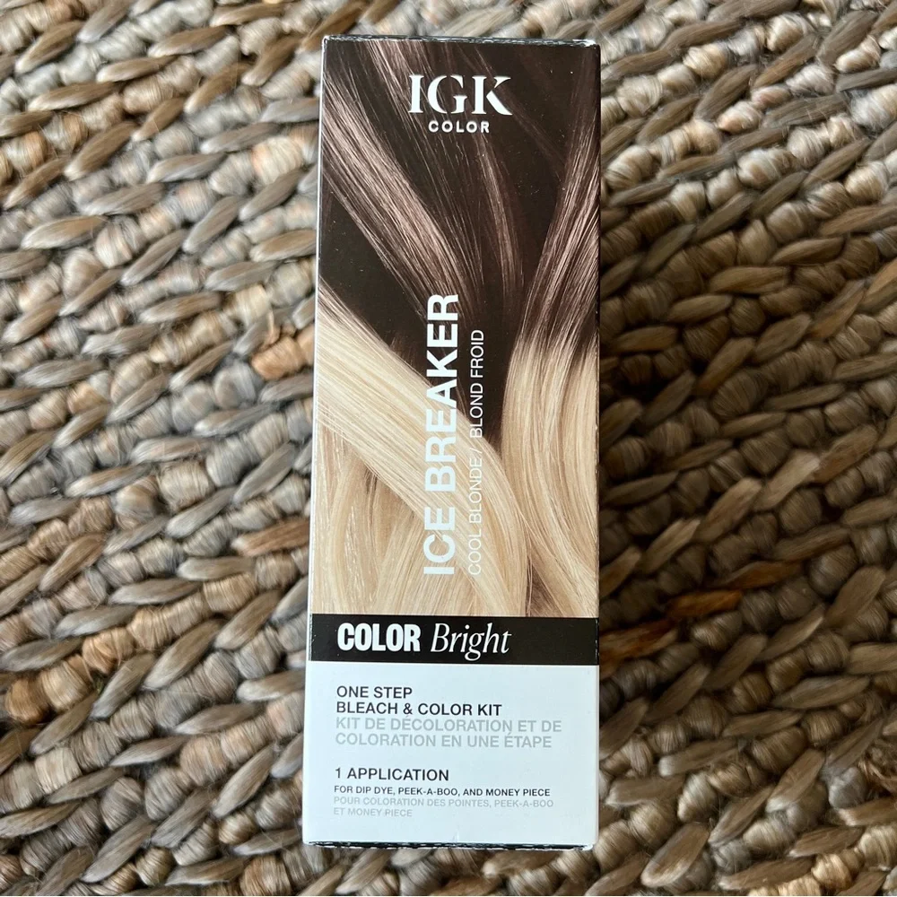 IGK Hair Color Bright Ice Breaker cool blonde one step bleach and color kit